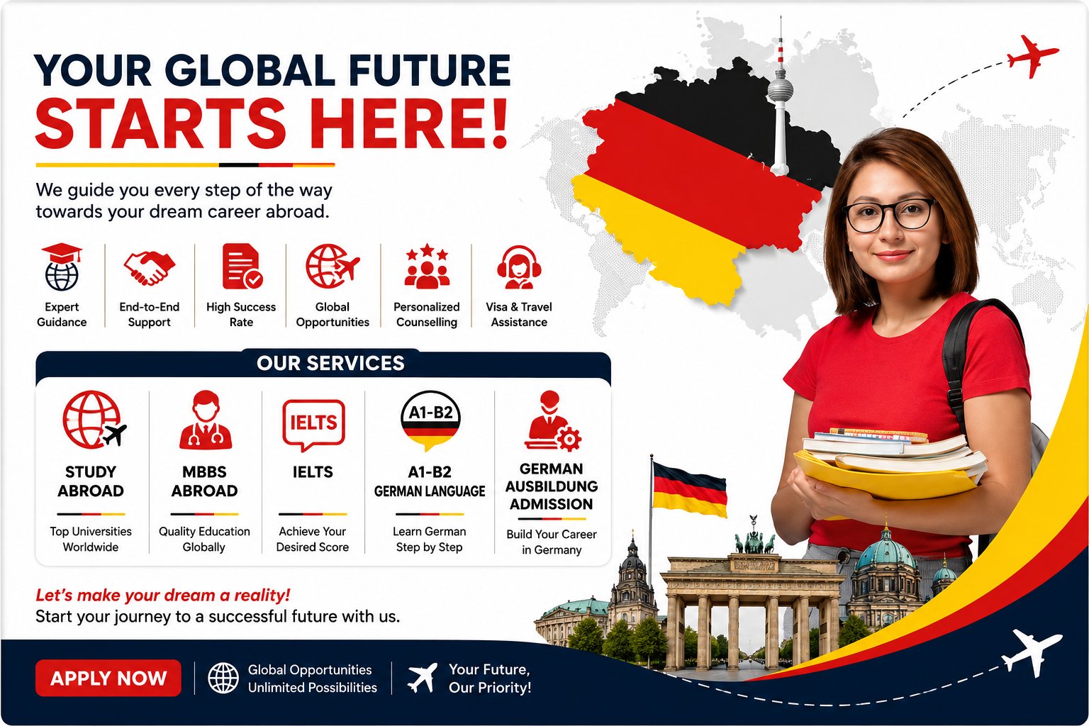 Study Abroad | MBBS Abroad | IELTS | A1-B2 German Language | German Ausbildung Admission course image